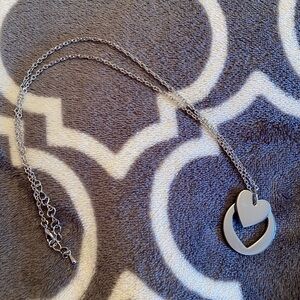 Elegant Silver Heart Pendant Necklace